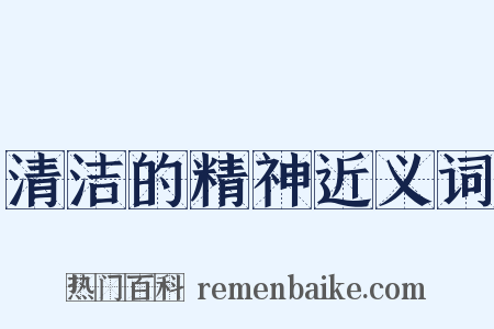 清洁的精神近义词是什么意思的图片